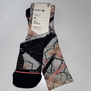 Stance run performance poly blend compression crew height sock size small